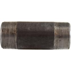 59152SMLS Seamless Pipe Nipple, 1-1/2 in MPT x 1-1/2 in MPT, 9 in L, Steel, Black, SCH 80 Schedule