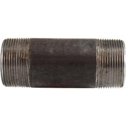 59153SMLS Seamless Pipe Nipple, 1-1/2 in MPT x 1-1/2 in MPT, 10 in L, Steel, Black, 300 lb