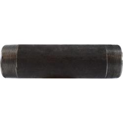 59168SMLS Seamless Pipe Nipple, 2 in MPT x 2 in MPT, 6 in L, Steel, Black, SCH 80 Schedule, 300 lb
