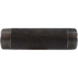 59173SMLS Seamless Pipe Nipple, 2 in MPT x 2 in MPT, 11 in L, Steel, Black, SCH 80 Schedule
