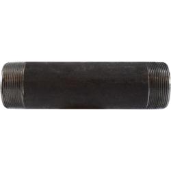 59174SMLS Seamless Pipe Nipple, 2 in MPT x 2 in MPT, 12 in L, Steel, Black, SCH 80 Schedule