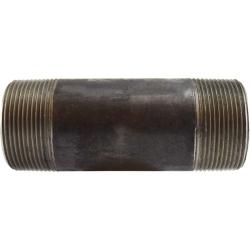59184SMLS Seamless Pipe Nipple, 2-1/2 in MPT x 2-1/2 in MPT, 4-1/2 in L, Steel, Black, 300 lb