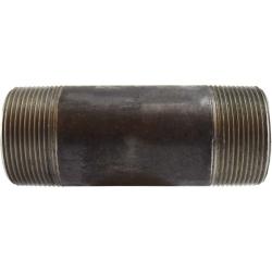 59186SMLS Seamless Pipe Nipple, 2-1/2 in MPT x 2-1/2 in MPT, 5-1/2 in L, Steel, Black, 300 lb