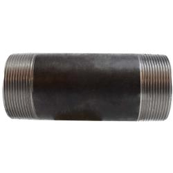 59213SMLS Seamless Pipe Nipple, 3 in MPT x 3 in MPT, 12 in L, Steel, Black, SCH 80 Schedule