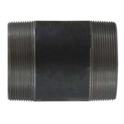 59231SMLS Seamless Pipe Nipple, 4 in MPT x 4 in MPT, 12 in L, Steel, Black, SCH 80 Schedule