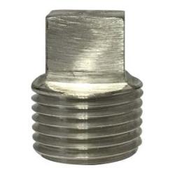 62670B1 Barstock Square Head Plug, 1/8 in MPT, Stainless Steel