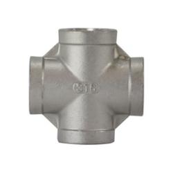 63395 Cross, 1 in FPT x 1 in FPT x 1 in FPT x 1 in FPT, Stainless Steel