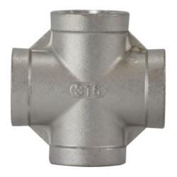 63401 Cross, 4 in FPT x 4 in FPT x 4 in FPT x 4 in FPT, Stainless Steel