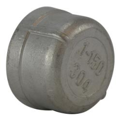 63481 Cap, 4 in FPT, Stainless Steel, 150 lb