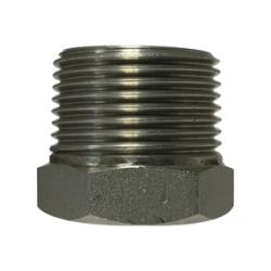 63520B1 Barstock Hex Bushing, 1-1/2 in MPT x 3/8 in FPT, Stainless Steel, 150 lb