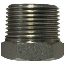 63521B1 Barstock Hex Bushing, 1-1/2 in MPT x 1/2 in FPT, Stainless Steel