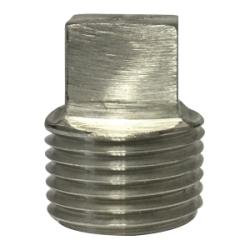 63654B1 Barstock Square Head Plug, 3/4 in MPT, Stainless Steel, 1000/3000 lb