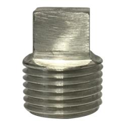 63671B1 Barstock Square Head Plug, 1/4 in, Stainless Steel, 1000/3000 lb