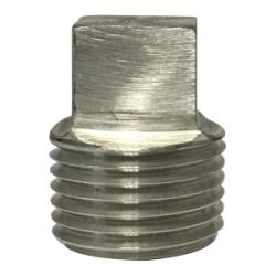 63672B1 Barstock Square Head Plug, 3/8 in, Stainless Steel, 1000/3000 lb