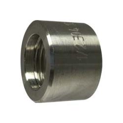 63773B1 Barstock Half Coupling, 1/2 in FPT x 1/2 in Butt Weld, Stainless Steel