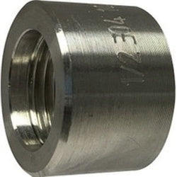 63779B1 Barstock Half Coupling, 2-1/2 in 2-1/2 in, Stainless Steel, 1000