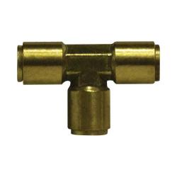 1864X6X6X4 D.O.T. Reducing Union Tee, 3/8-in Push-to-Connect x 3/8-in Push-to-Connect x 1/4-in Push-to-Connect, Brass
