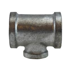 64356 Reducing Tee, 4 in FPT x 4 in FPT x 3 in FPT, Iron, Galvanized, 150 lb