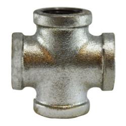 64393 Cross, 1/2 in FPT x 1/2 in FPT x 1/2 in FPT x 1/2 in FPT, Iron, Galvanized