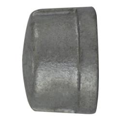 64473 Cap, 1/2 in FPT, Iron, Galvanized, 150 lb