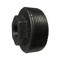 64511 Reducer Hex Bushing, 1 in MPT x 3/8 in FPT, Iron, Galvanized