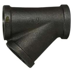 64971 Lateral Wye, 4 in FPT x 4 in FPT x 4 in FPT, Iron, Galvanized