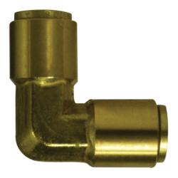 655321A D.O.T. 90-deg Union Elbow, 1/8-in Push-to-Connect x 1/8-in Push-to-Connect, Brass