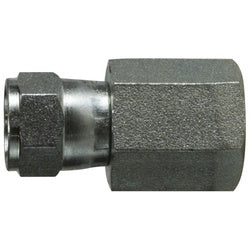 650664 Straight Adapter, 3/8 in Swivel FJIC x 1/4 in FNPT, Steel