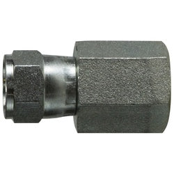 650666 Straight Adapter, 3/8 in Swivel FJIC x 3/8 in FNPT, Steel