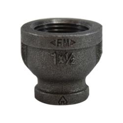65491 Reducing Coupling, 6 in FPT x 4 in FPT, Iron, Black, 150 lb