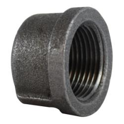65482 Cap, 6 in FPT, Iron, Black, 150 lb