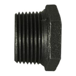 65526 Pipe Bushing, 2 in MPT x 1/4 in FPT, Iron, Black