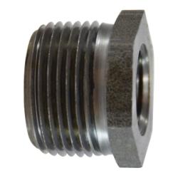 67514 Reducer Hex Bushing, 1-1/4 in MPT x 1/8 in FPT, Steel, Black