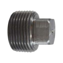 67654 Solid Square Head Plug, 3/4 in MNPT, Steel, Black
