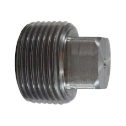 67655 Solid Square Head Plug, 1 in MNPT, Steel, Black