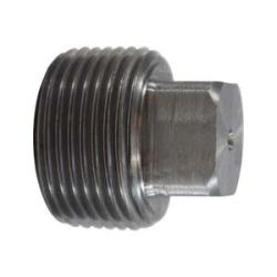 67671 Solid Square Head Plug, 1/4 in MNPT, Steel, Black