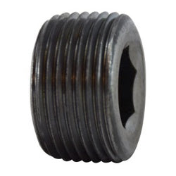 67761F Hex Plug with 7/8 in Taper Flush Seal, 1/8 in NPTF, Steel