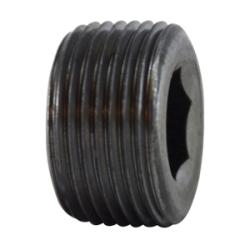 67766 Hex Socket Countersunk Plug, 1 in MNPT, Steel, Black, 150 lb