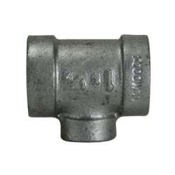 68334 Reducing Tee, 2 in FPT x 2 in FPT x 1-1/4 in FPT, Iron, Galvanized, XH Schedule, 300 lb