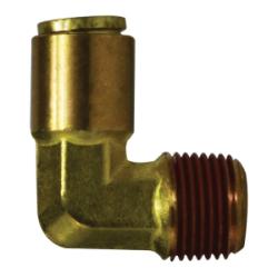 690804A D.O.T. 90-deg Male Elbow, 1/2-in Push-to-Connect x 1/4-in Male NPTF, Brass