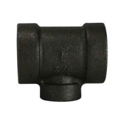 69286 Reducing Tee, 3/4 in FPT x 3/4 in FPT x 1/2 in FPT, Iron, Black, XH Schedule, 300 lb