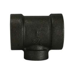 69344 Reducing Tee, 2-1/2 in FPT x 2-1/2 in FPT x 2 in FPT, Iron, Black, XH Schedule, 300 lb