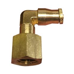 700404S Swivel Elbow, 1/4 in Push-In Tube x 1/4 in FPT, Brass