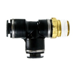 710804C D.O.T. Male Run Tee, 1/2-in Push-to-Connect x 1/4-in Male NPT x 1/2-in Push-to-Connect, Composite