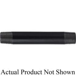 71081 Seamless Pipe Nipple, 3/4 in MPT x 3/4 in MPT, 1-1/2 in L, Steel, Black, SCH 40 Schedule