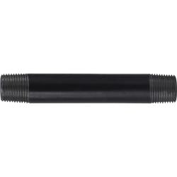 71168 Seamless Pipe Nipple, 2 in MPT x 2 in MPT, 6 in L, Steel, Black, SCH 40 Schedule