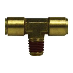 720402 Branch Tee, 1/4-in Push-In x 1/8-in MIP x 1/4-in Push-In, Brass