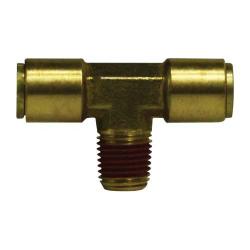 720606 Branch Tee, 3/8-in Push-In x 3/8-in MIP x 3/8-in Push-In, Brass
