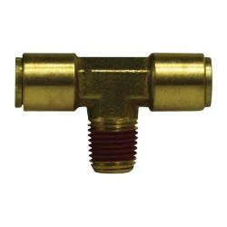 720804 Branch Tee, 1/2-in Push-In x 1/4-in MIP x 1/2-in Push-In, Brass