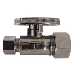 746546 Straight Supply Stop, 1/2-in FPT x 3/8-in Compression, Brass Body, Chrome-Plated